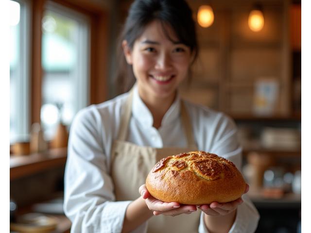 パン職人と方角パンの店内の様子